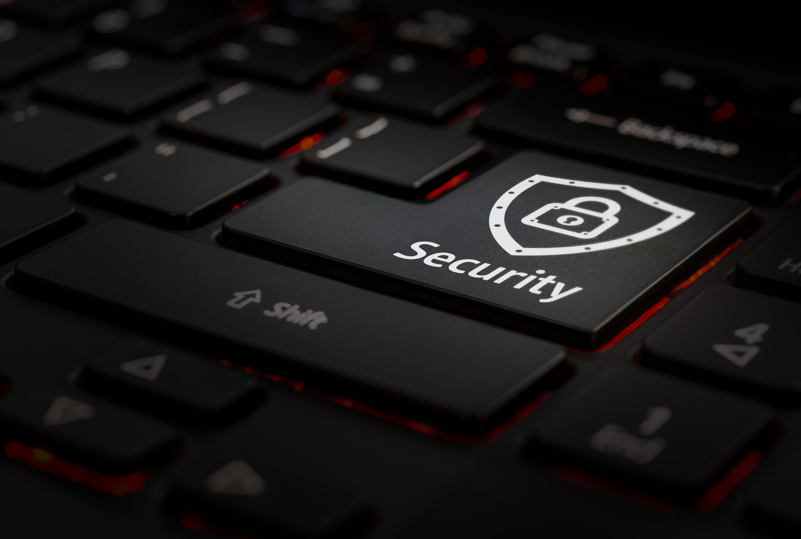 Teclado con simbolo de seguridad